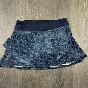 Lululemon‎ Pace Setter Skort Exploded Inkwell Shashiko Sz 10